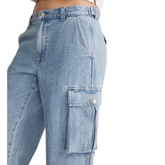 MADEWELL Low Slung Cargo Wide Leg Light-wash Loose fit Jeans 29 - Picture 11 of 11